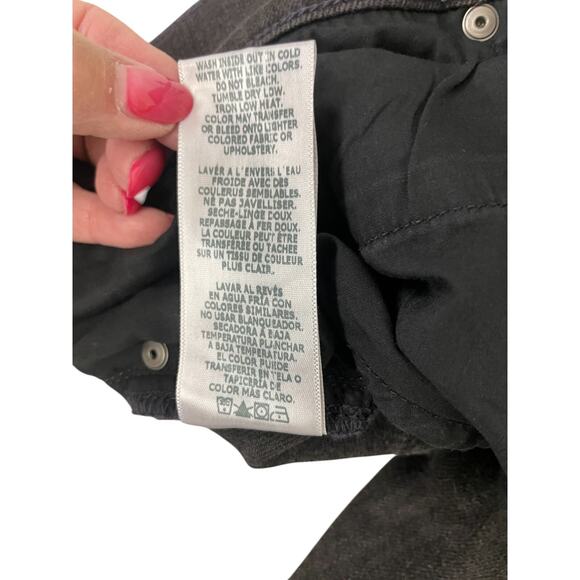 Frame L Homme Slim Fit Jeans Mens Size 38 Black Denim Mid Rise Vaporize NWT - Picture 7 of 12